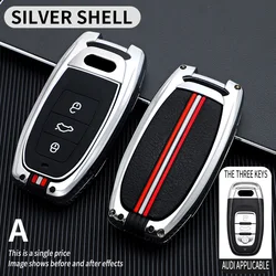 Premium Car Key Fob Cover with Keychain - Sleek and Durable Design (Silver Shell)