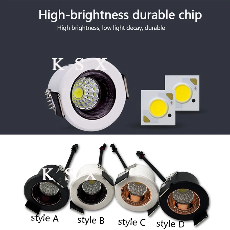 미니 LED 스팟 COB Downlights 3W 5W 최근 천장 AC110-220V 천장 캐비닛 쇼케이스 로프트 장식에 대 한 디 밍이 가능한 빛