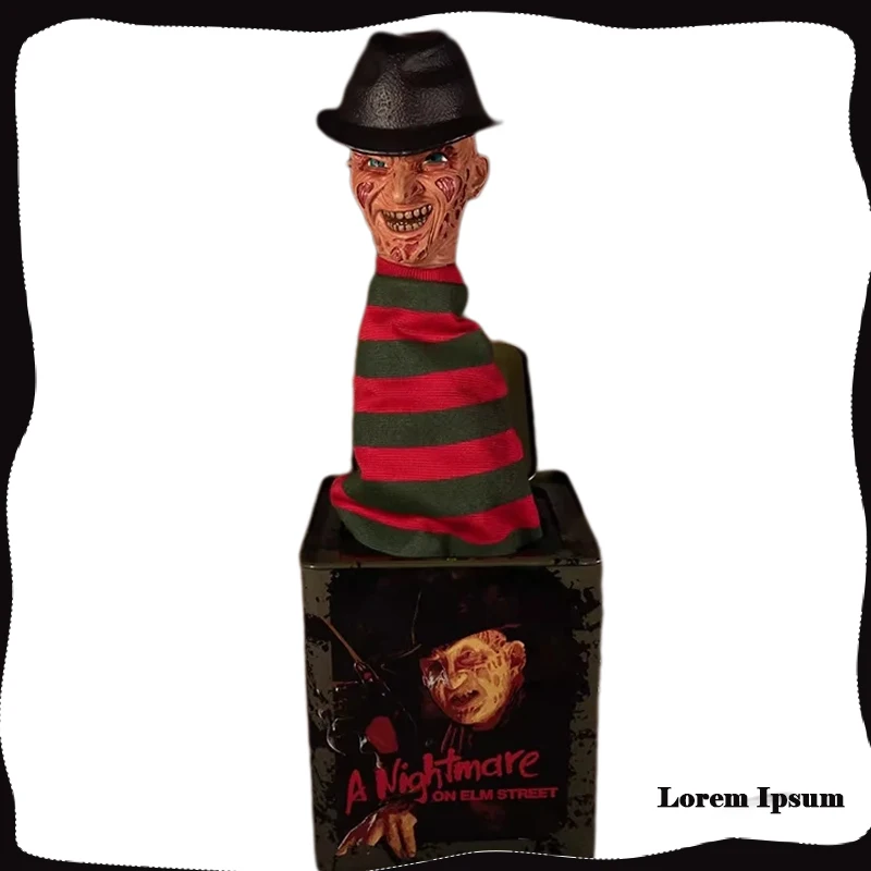 

A Nightmare On Elm Street Freddy Krueger Mezco 25225 Prank Box Anime Figure Toy Horror Movie Character Models Halloween Kid Gift