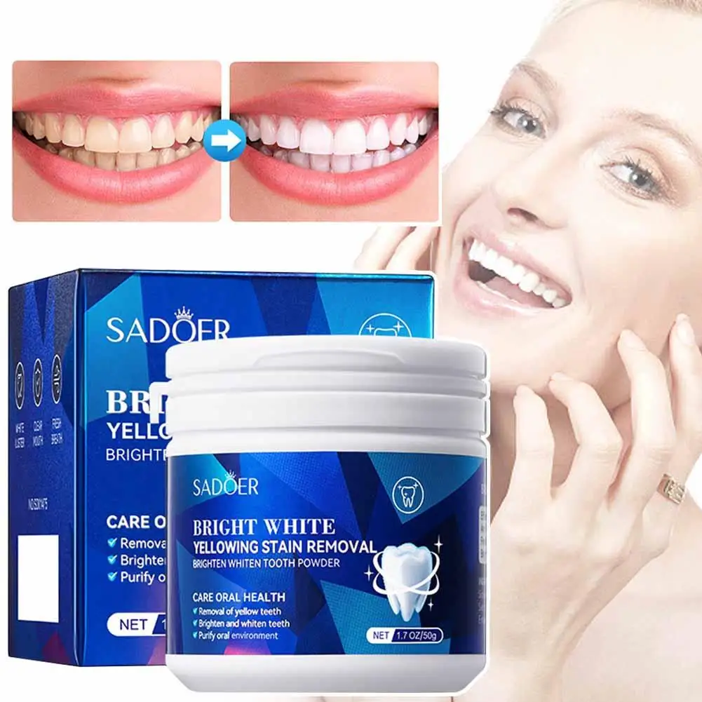 Teeth Whitening Powder Bleaching Yellow Teeth Remove Stain Plaque Improve Oral Smell Baking Soda Dental Color Correcting Powder teeth whitening powder