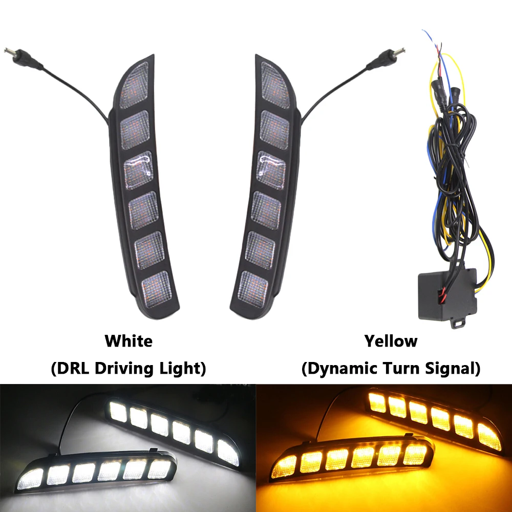 

1 Set Fit for Ford Explorer 2016 2017 2018 ABS 12V DRL Fog Lamp Decoration Led Lights For Vehicles Car Accessories