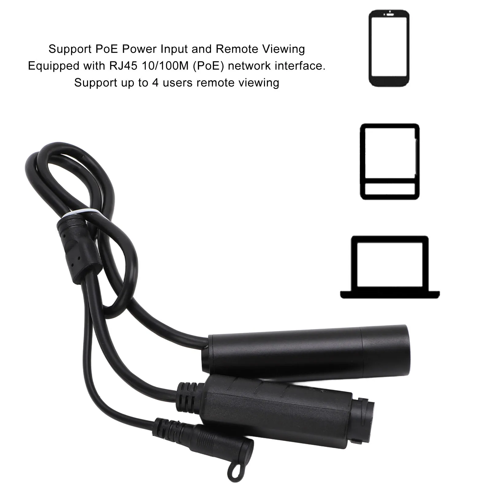 Small Security Camera Small POE Network Camera 3D Noise Reduction 2MP 1080P HD White Balance APP Remote Monitoring for Outdoor