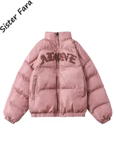  Sister Fara Stand-up Collar Cotton Coat Jacket Parka Women Winter Bodywarmer Coat Thickened Streetwear Loose Waterproof Jacket 
