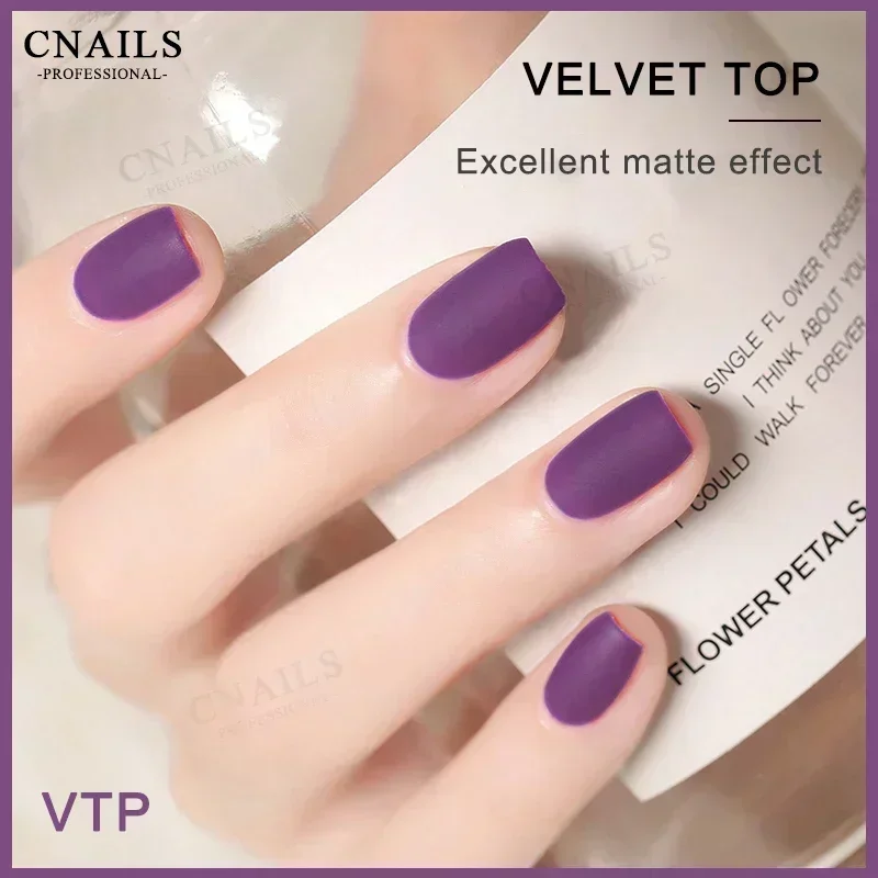 DEROI Matte Velvet Top Coat UV Gel Soak Off Varnish Semi-Permanent Nail Polish Gel Polish Base Coat Nail Art Decorations 8ml 5