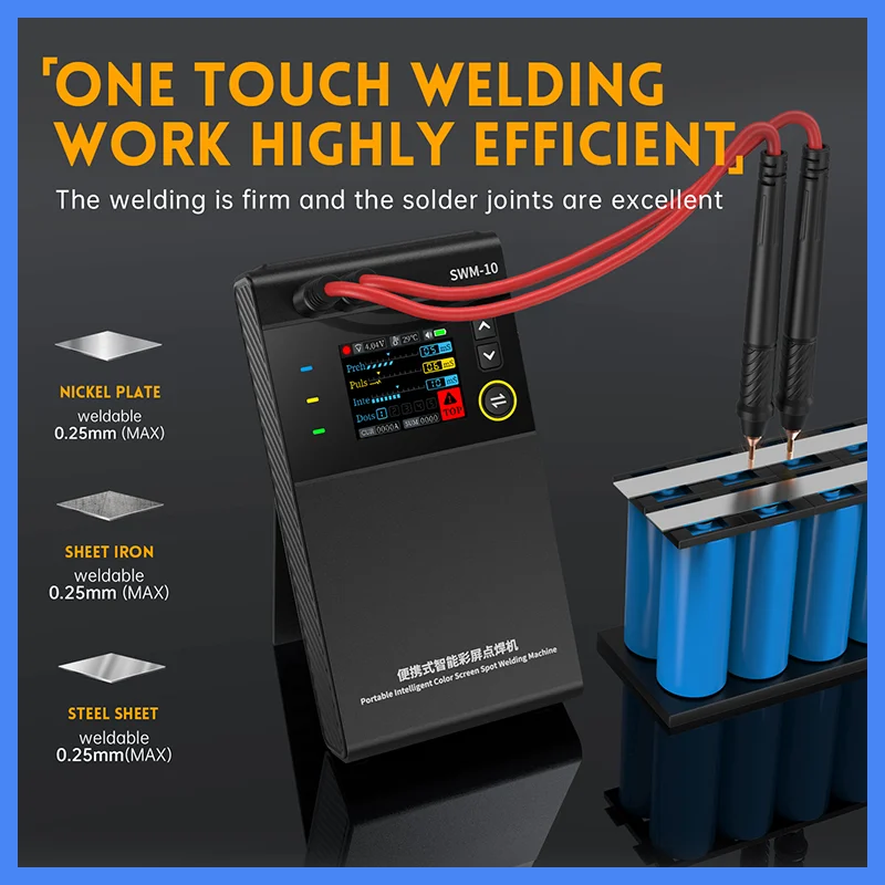 Mini Welding Machine FNIRSI SWM-10 Welding Machine Adjustable Battery Spot Welding Machine Adjustable Up To 0.25mm 5000mah Mini Machine