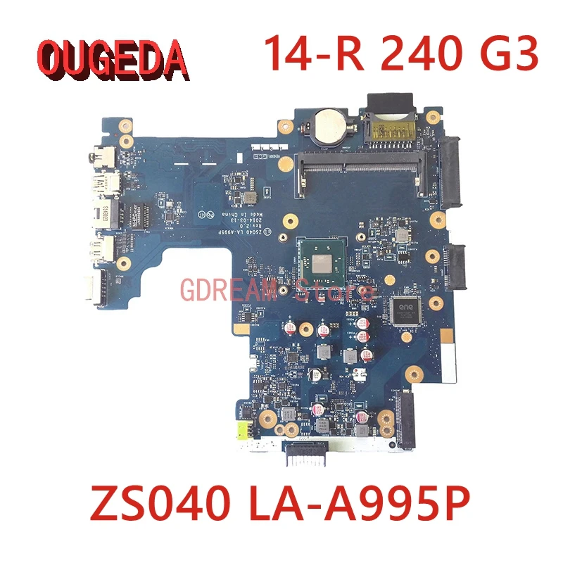 

Материнская плата для ноутбука HP Pavilion 14-R 240 G3, SR1SJ Celeron N2815U