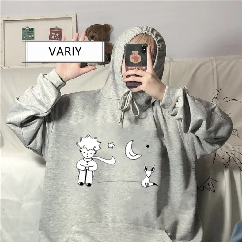 

Cartoon Hoodie Female Hooded Kawaii Little Prince Graphic Sweatshirts Spring Autumn New Men Harajuku Hoodies Fall Women Clothing