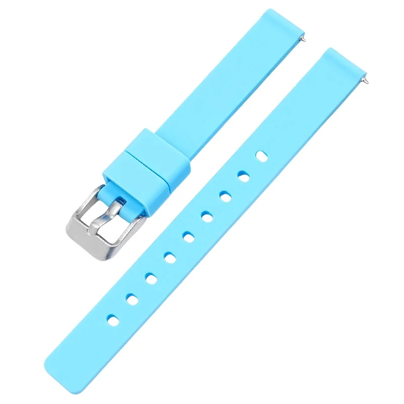 Silicone Sport Watch Strap - 12mm Waterproof Soft Replacement Wristband