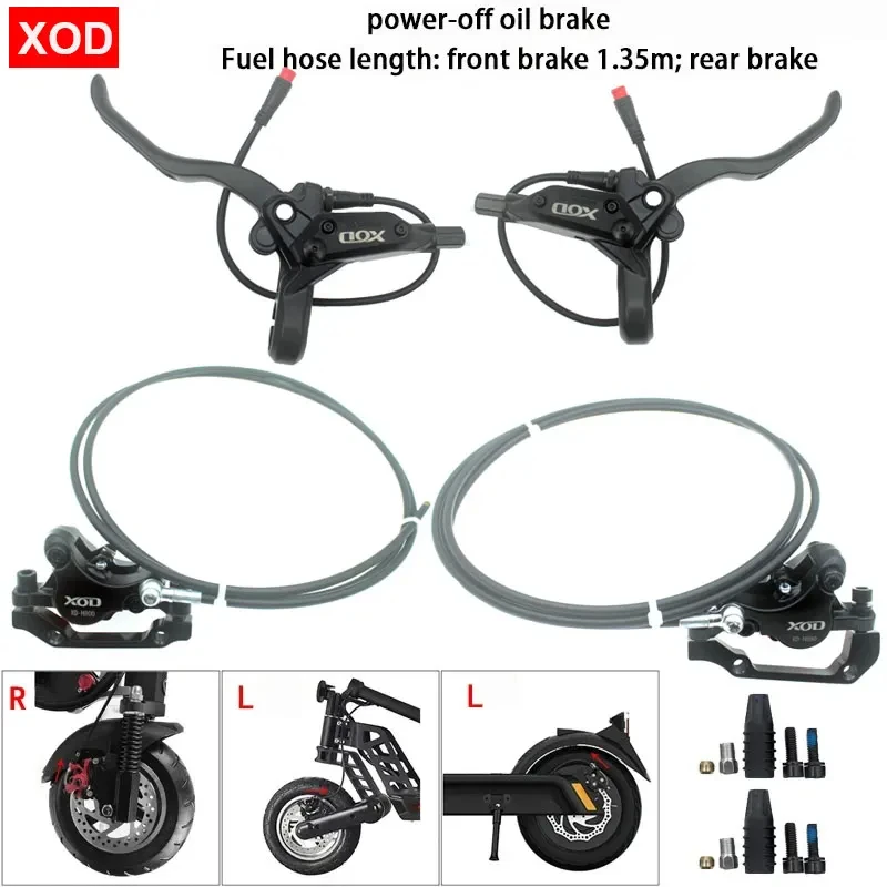 

XOD Electric Scooter Hydraulic Disc Brake E-Bike for 140 160 mm Rotor FOR Zero 10X 11X KUGOO G1 G2 Pro E-scooter Brake