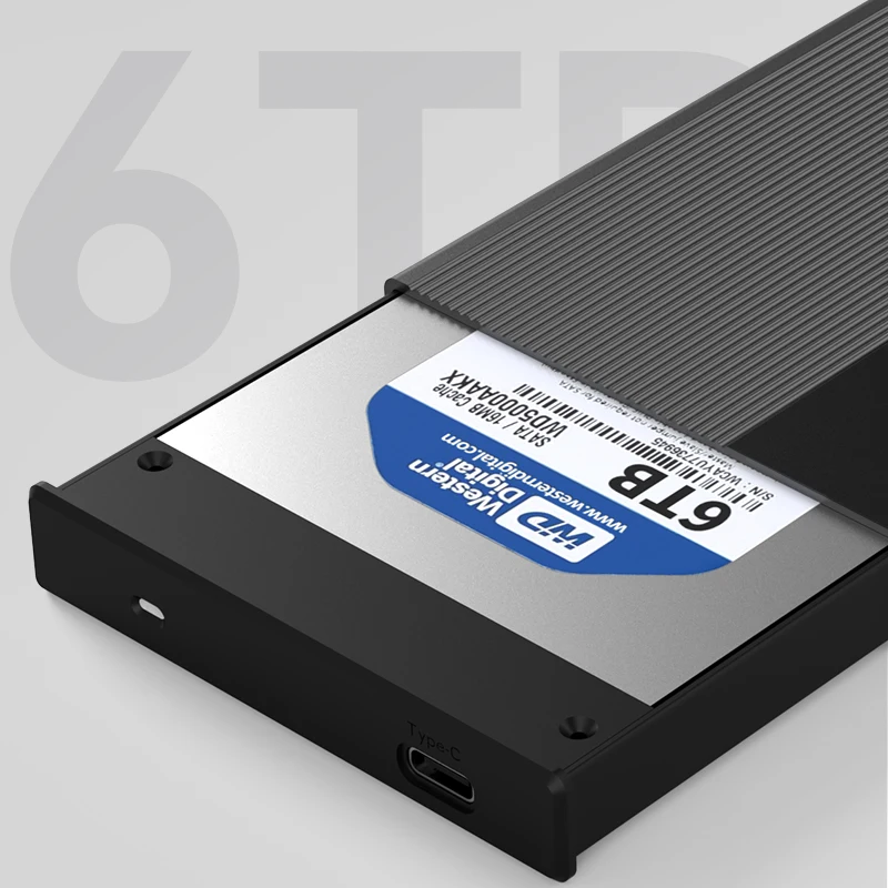 USB3.0 HDD Hard Drive Aluminum Case Enclosure for Laptop PC External HD