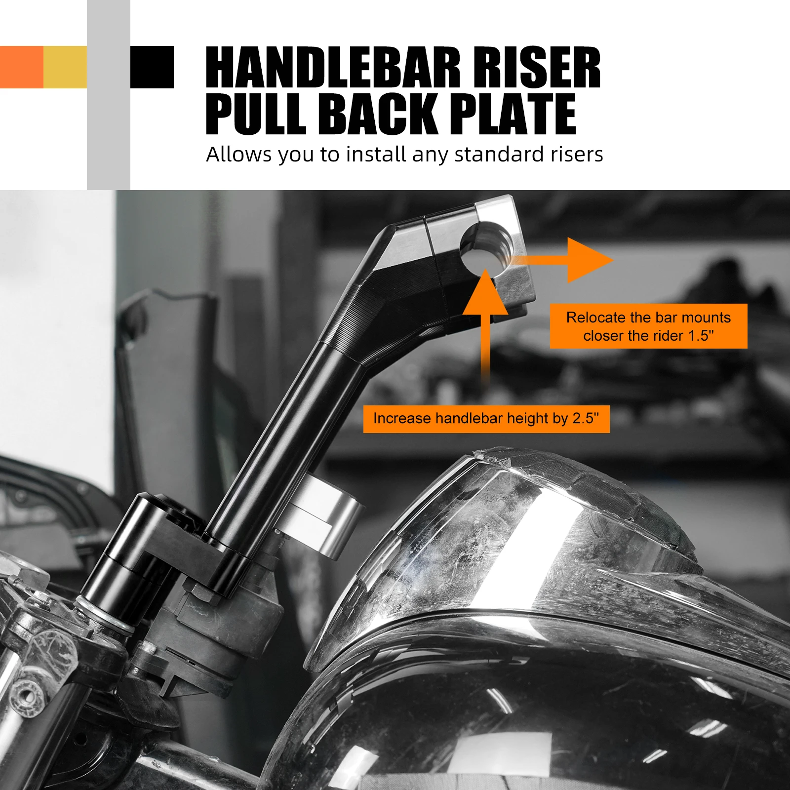 Für Harley Road Glide FLTRX 2015-2024 Road King FLHR Lenker Riser Pull Back Platte Für Harley Street Bob FXBBS 114 Low Rider S – Detail 7
