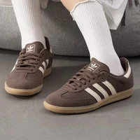 adidas Originals SAMBA OG Fashionable Low-Top Sneakers with Thin Soles for Men and Women - BrownJI3184
