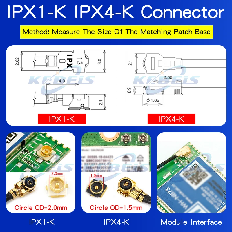 Câble adaptateur IPX vers SMA pour drone FPV, 5/8/10/15cm, lot de 1 à 4
