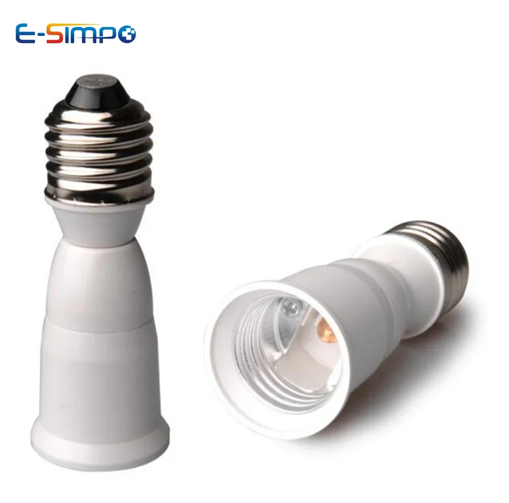 

2pcs E26/E27 Medium Screw Light Socket Adapter Extender Ceiling Downlight LED Lamp Bulb Base Holder Extender Converter