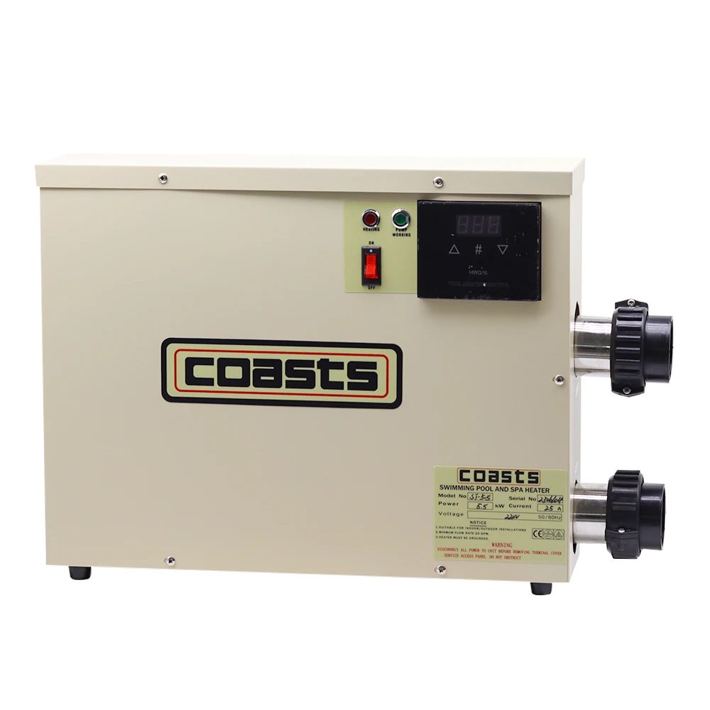 5.5KW 7.5KW 9KW 11KW Water Heater for Swimming Pool & bathtube Thermostat 220v/3