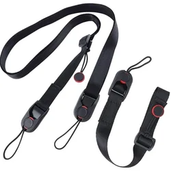 Multifunctional Adjustable Camera Strap Set - Neck, Wrist, and Hand Straps (Black)