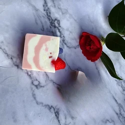Handcrafted Strawberry Aromatherapy Soap - Creative Holiday and Birthday Gift - Pink Strawberry