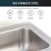 Commercial Hand Wash Sink, 17x15 Inch Wall Mount Kitchen Sink for Restaurant Bar RV Bathroom Laundry Room 4