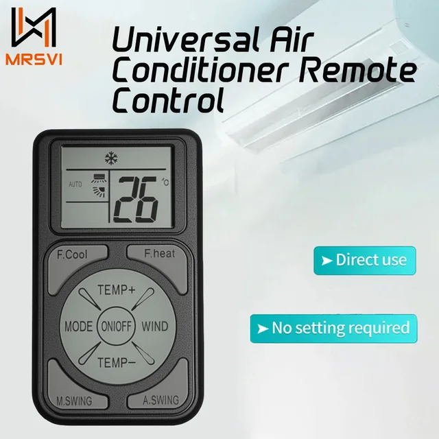 MRSVI Mini télécommande universelle A/C portable Q58 compatible avec toutes les grandes marques et modèles de climatiseurs 1