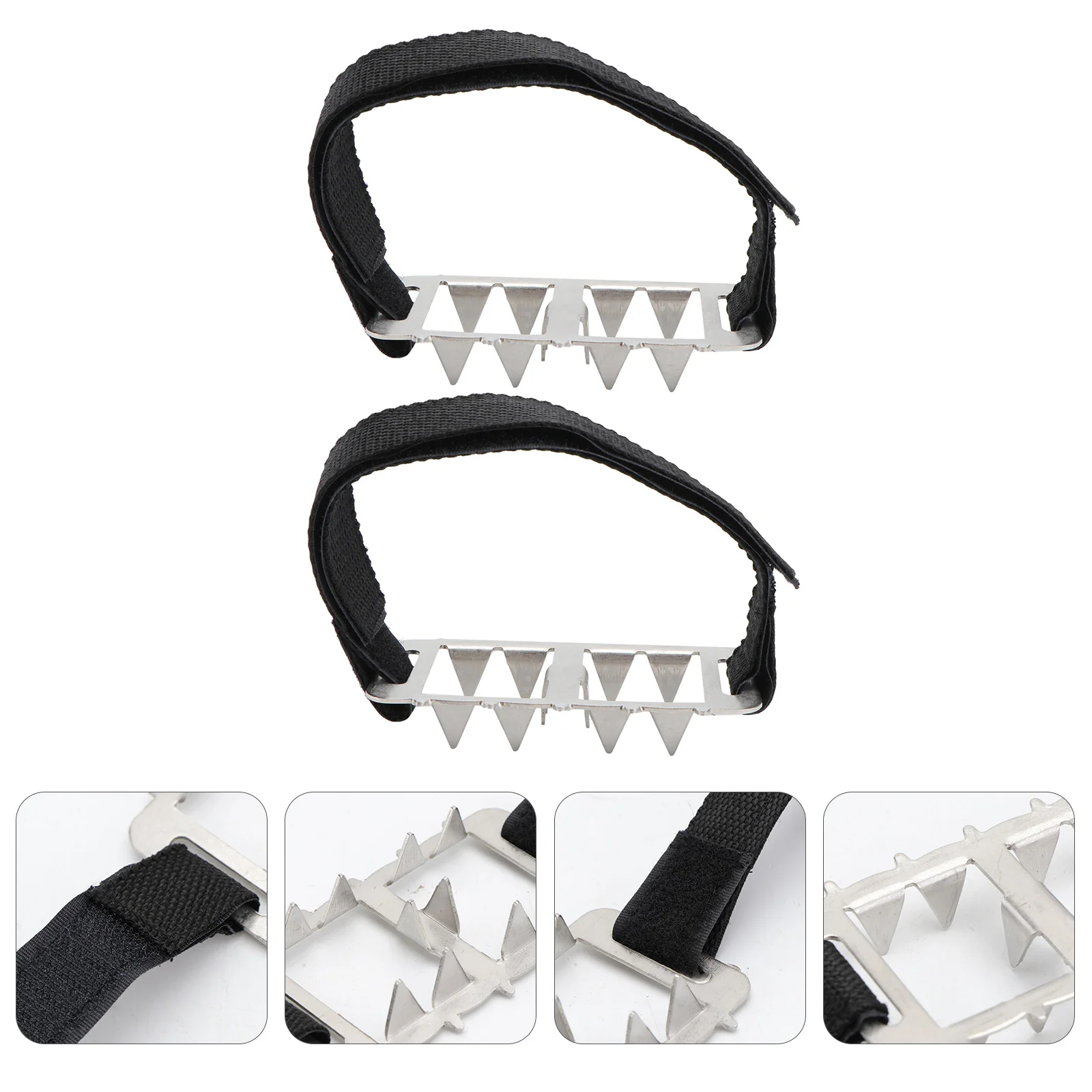 

Stainless Steel Crampons Cleats Ice Tactics Snowfield Grips for Shoes Travel