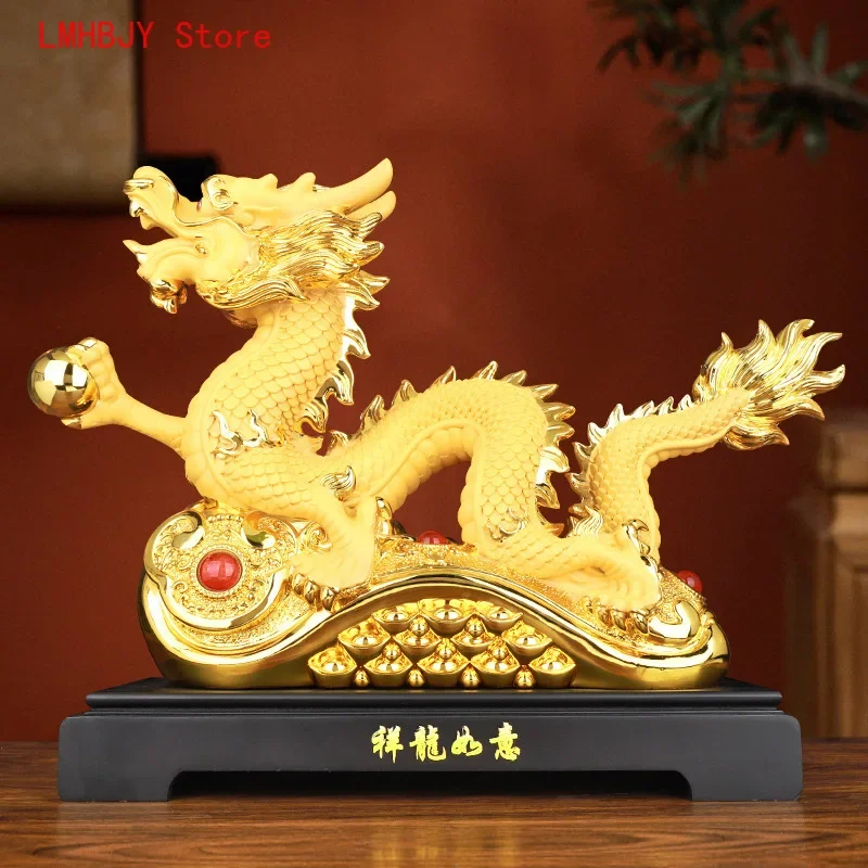 

Creative Dragon Decoration Home and Office Decoration Golden Dragon Gift Company Dragon Year Decoration
