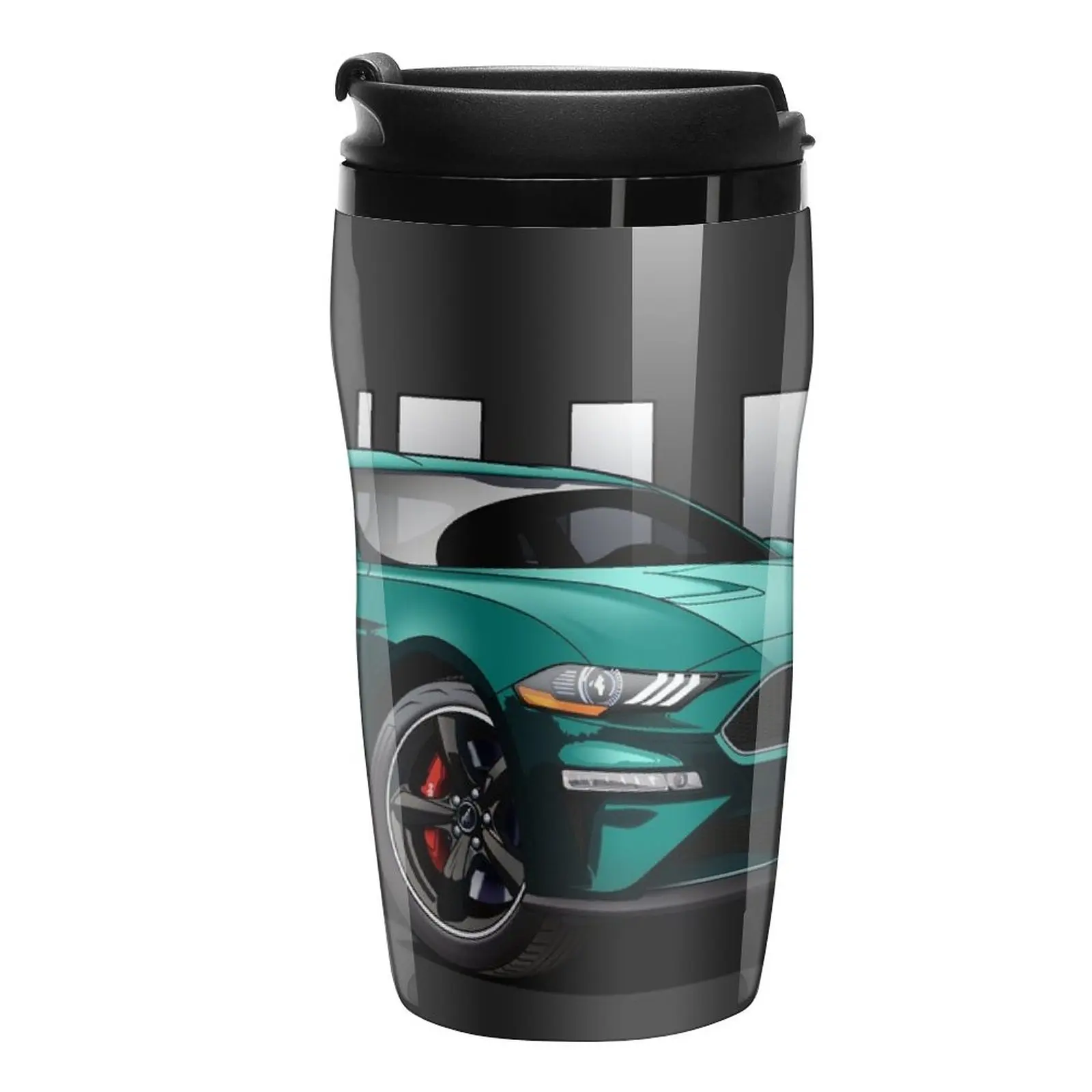 

New BULLITT Mustang Travel Coffee Mug Black Coffee Cup Elegant Coffee