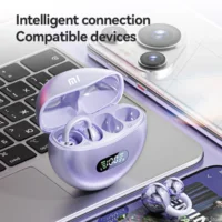 Xiaomi Bone Conduction Earbuds HIFI Bluetooth 5.4 Wireless Clip on Ear With Digital Display Waterproof Sport Headsets With Mic 2