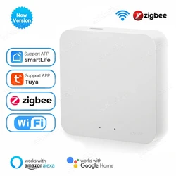 Smart Wireless Hub: Tuya Zigbee 3.0 Gateway for Home Automation, App Remote Control, Voice Assistant Compatible (White)