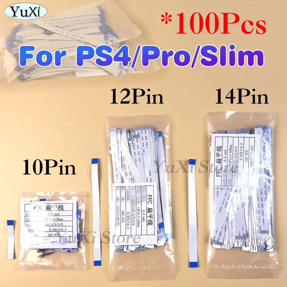 100Pcs For PS4 Pro Slim Flex Ribbon Cable 10Pin 12Pin 14Pin