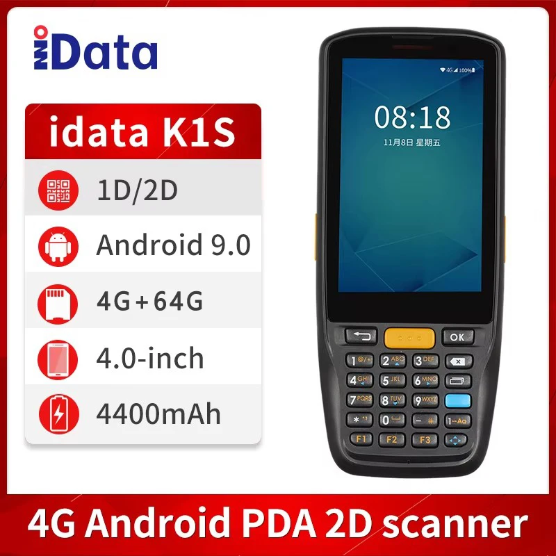 IDATA K1S 2D PDA Handheld Terminal Android Data Collector with 4G WIFI ...