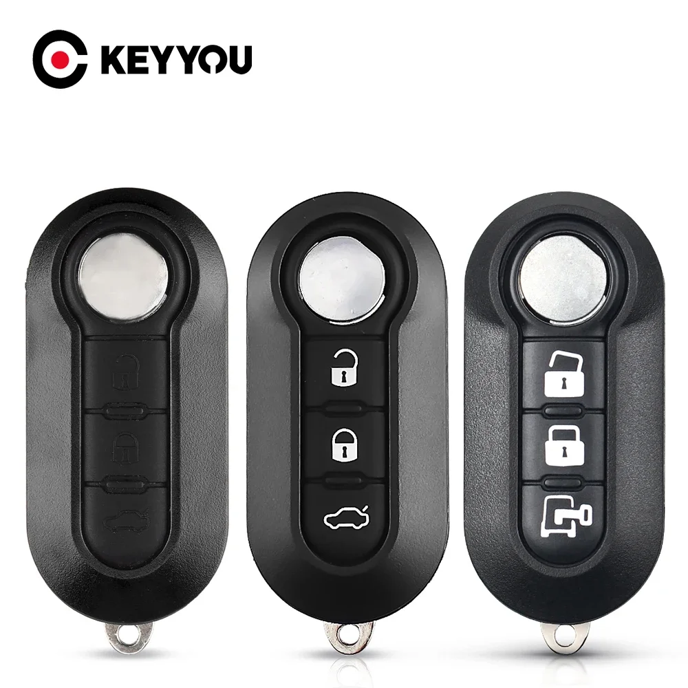 KEYYOU Remote Car key Case For Fiat 500 Panda Punto Bravo Ducato for Citroen Jumper Nemo Fit Peugeot Boxer Bipper 2008-2015 key case car key shell car remote key car key key shell