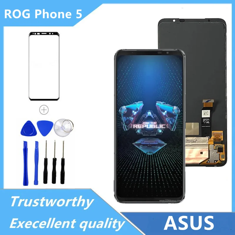 6.78 "; Originale Amoledfor Asus Rog 5 Phone 5 Pro Zs673Ks Display Lcd Touch Screen Digitizer Assembly Per Rog Phone 5 Ultimate Lc
