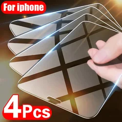 Premium Tempered Glass Screen Protector - Pack of 4 - Tempered glass (13 13Pro 14)