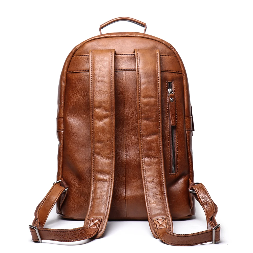 2023 Men's Genuine Leather Business Outdoor Travel Backpack Cowhide Large Capacity Multifunction Fashion Trend Computer Bag