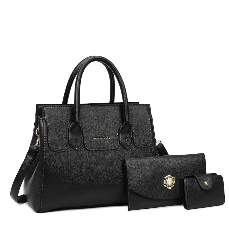 2023 New Business Commuter Three Piece Set Women's Bag Single Shoulder Crossbody Large Capacity Handbag Women's Fashion Shopping