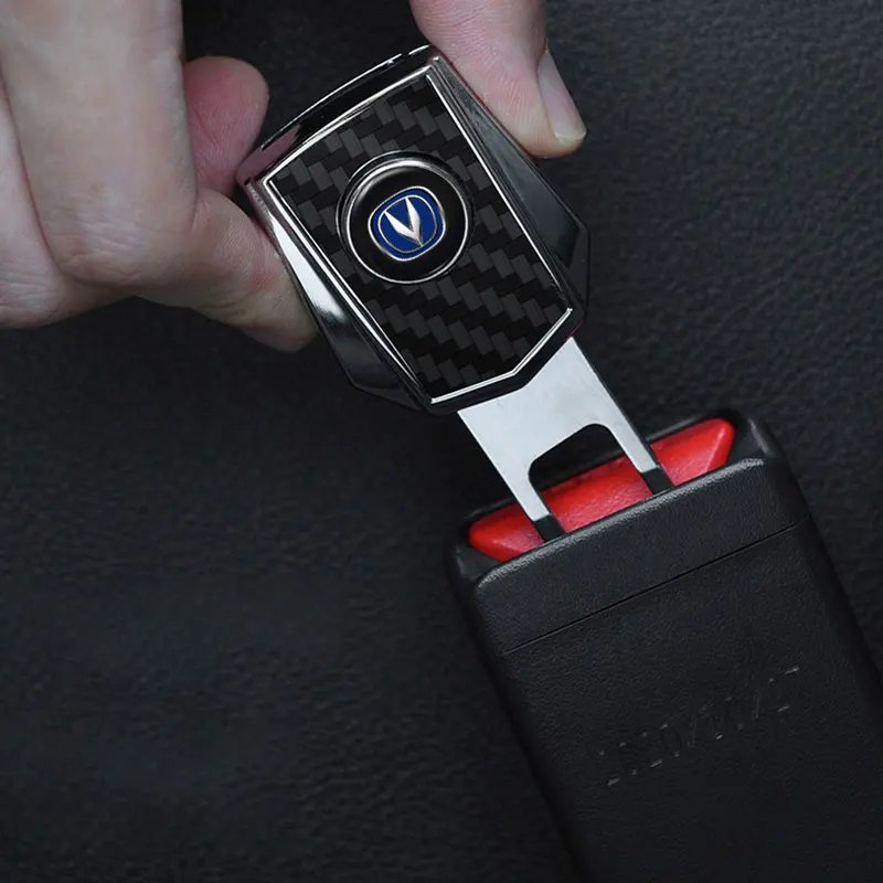 Car seat belt buckle safe bolt extender logo for Honda crv civic fit