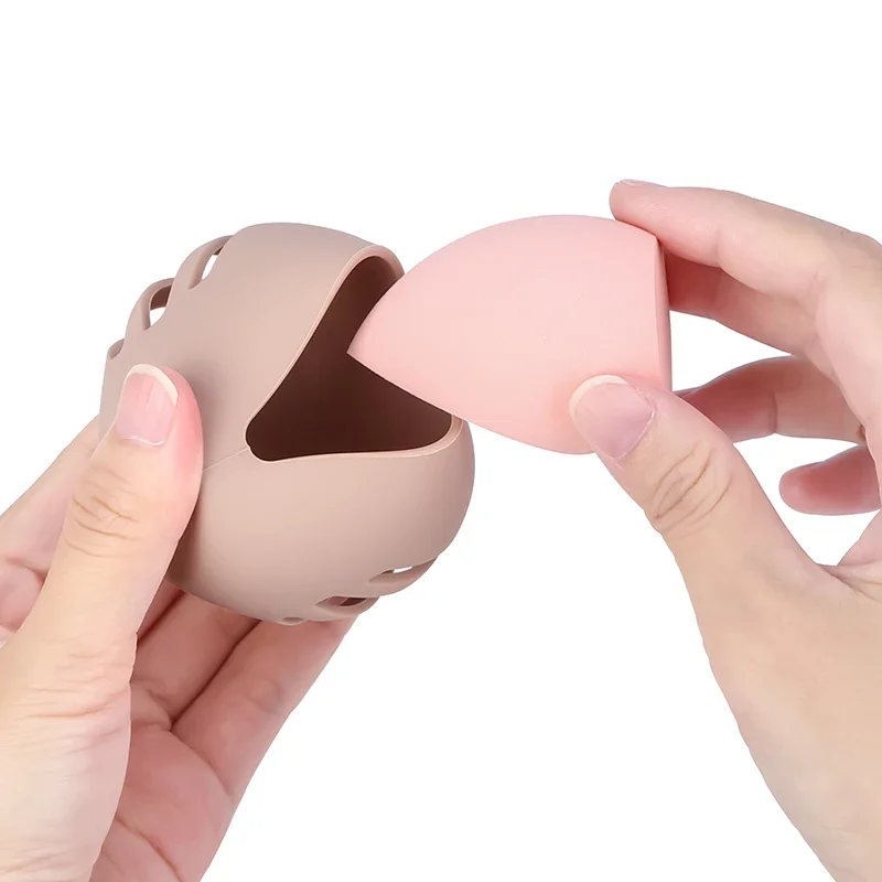 1Pcs Makeup Sponge Holder Eco-Friendly Silicone Multi-hole Beauty Egg Storage Case Travel Protable Cosmetic Puff Holder Box