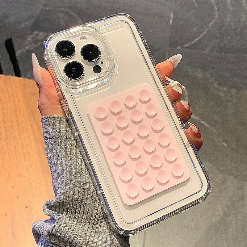 Transparent 3D Suction Cup Phone Case Cover