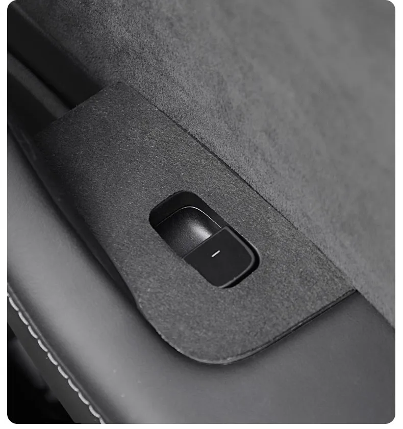 Für Tesla Modell Y Modell 3, Highland Fensterheber Schalter Bedienfeld Trim Aufkleber Wildleder Auto Tür Taste Abdeckung Auto Zubehör – Detail 8