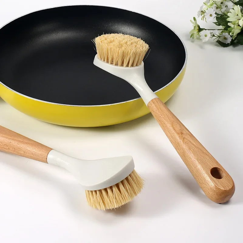 

Natural Sisal and Beech Wood Handle for Pot and Cup Washing Brush Kitchen Cleaning Tools Eco-friendly Brush for Dishwashing