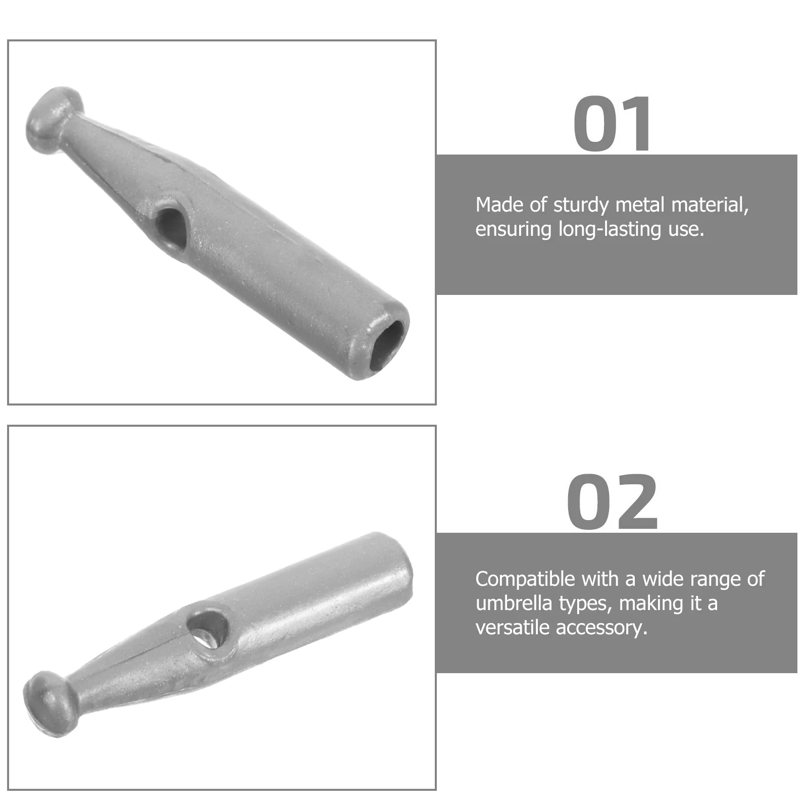 Umbrella Bone Covers Umbrella Tail Beads Replacement End Tips Universal Metal Umbrella Bone Cover Folding Cover Rain Repair Parts