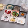 Korean Cartoon Plastic Tray, Multifunction Snack Cake Plate, Spit Bone Dish, Small Disk, Home Kitchen Accessories Supplies 1