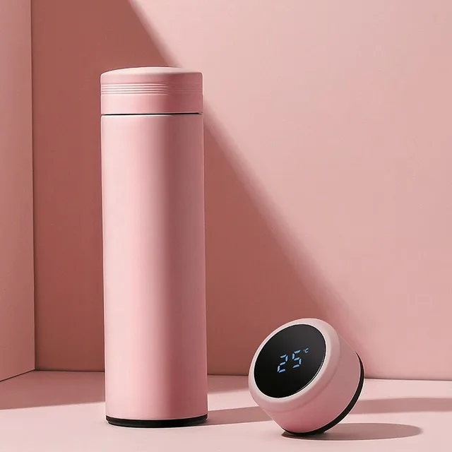 500ml Smart Water Bottle Stainless Steel Thermos Temperature Display Leakproof Vacuum Flasks Coffee Cup Milk Mug Christmas Gift 3