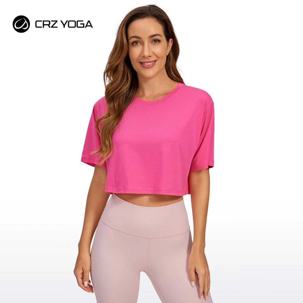 CRZ YOGA Women's Active Long Sleeve Sports Running Tee Top Seamless Leisure T-shirt