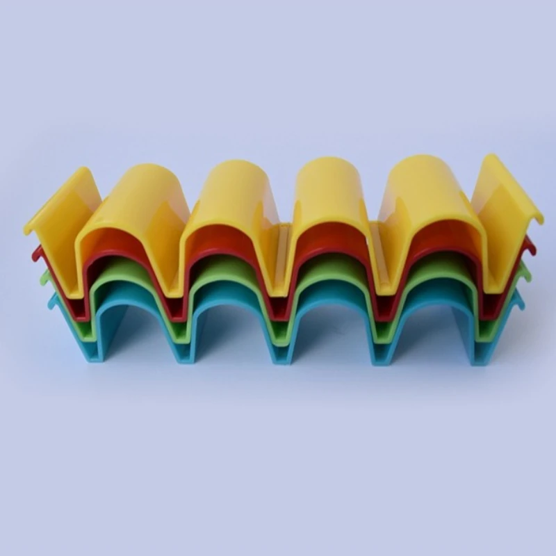 2PCS Mexican Tacos Pancake Shelf Holder Tortilla Wave Shape Tray Holder Colorful Pizza Roll Food Display Holders Kitchen Tool