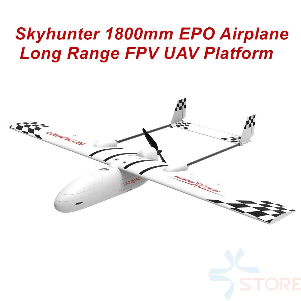 2018 New Skyhunter 1800mm 1.8m EPO Wings FPV Platform UAV Remote Control Electric Powered Glider FPV Airplane Frame Kit