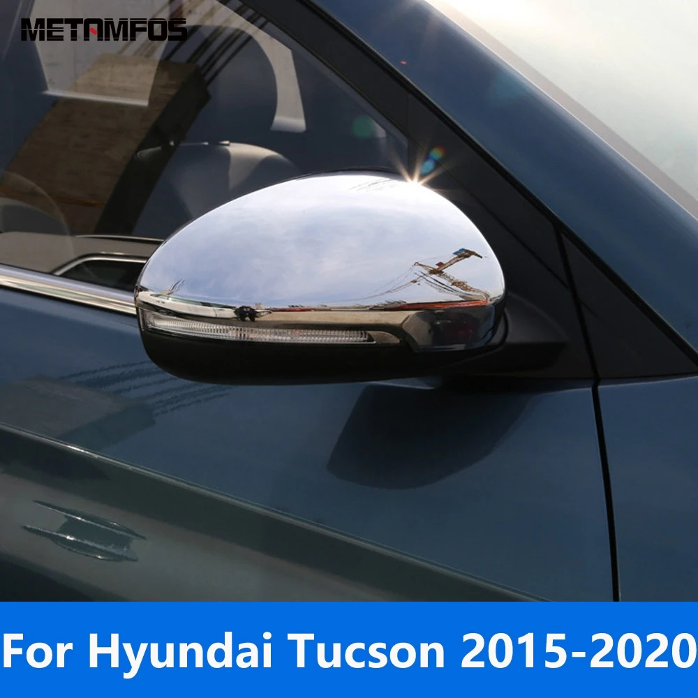 

Для Hyundai Tucson 2015-2019 2020 углеродное волокно, хромированный задний вид, искусственная отделка, защитные аксессуары, Стайлинг автомобиля