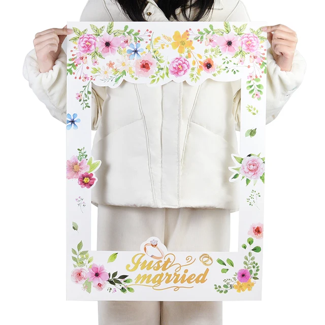 Accessori Photo Booth Matrimonio - Set Props Divertenti Per Feste (Just Married, Addio Nubilato) - Foto 4