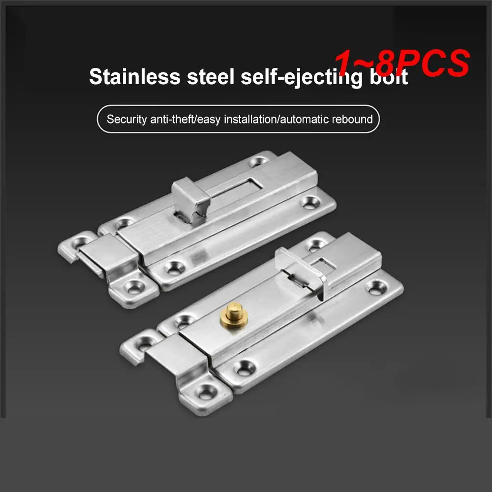 1~8PCS Stainless Steel Double-ended Door Bolts Sliding Lock Barrel Bolt Safety Hardware