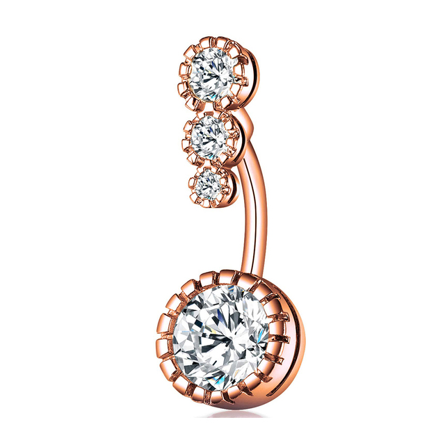 Belly Button Rings Navel Ring  Zircon Drop Dangle Body Belly Piercing Jewelry for Women Beach Belly Navel Rings